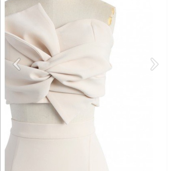 2 Piece- Sweet Knot Bustier Top and Flap Skirt - Picture 2 of 4